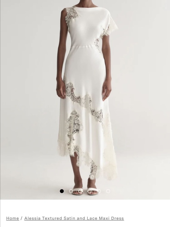 A.L.C. Dresses & Skirts - ALC Ivory Satin and Lace Maxi Dress